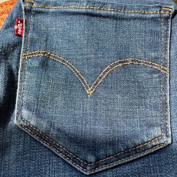 LEVIS 721 HIGH RISE SKINNY WOMENS DENIM BLUE JEANS HEMMED 24 - Picture 10 of 15